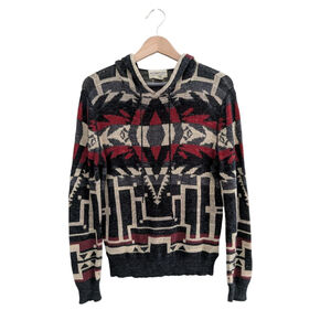 Ralph Lauren Denim & Supply Aztec Southwest Hooded Pullover Knit Sweater Size M